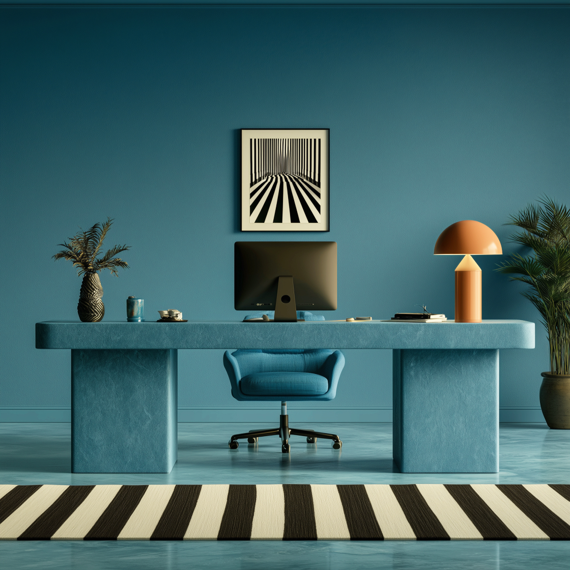 Teal Desk Setup